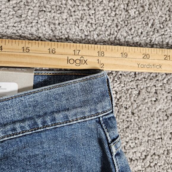 Everlane Jeans Womens 34 Blue The Way High Jean Straight Leg Denim Distressed - Picture 9 of 13